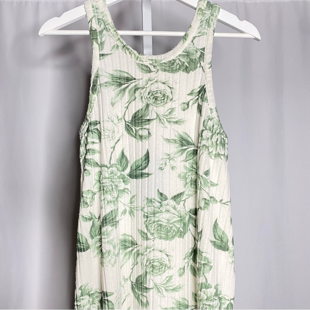 Chaser Floral Ribbed Racerback Midi Dress — S - Picture 2 of 7